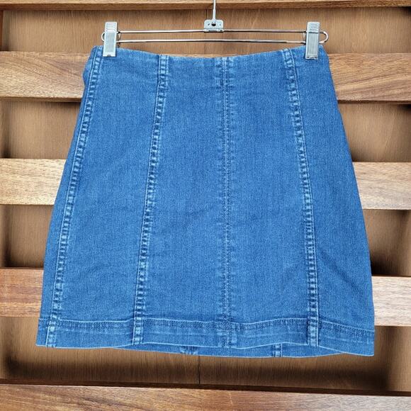 Free People Dresses & Skirts - Free People Denim Mini Skirt, Sz 0